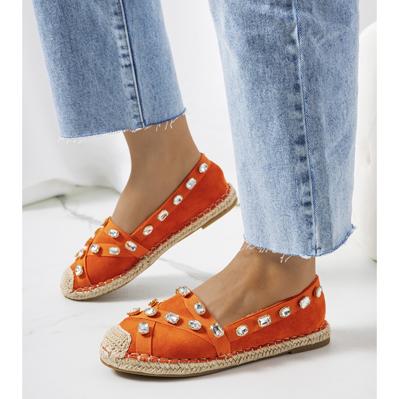 Orangefarbene Chanou-Espadrilles 1