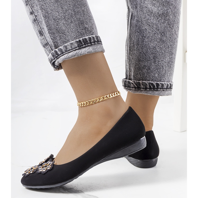 Schwarze Ballerinas für Damen Rolla 1