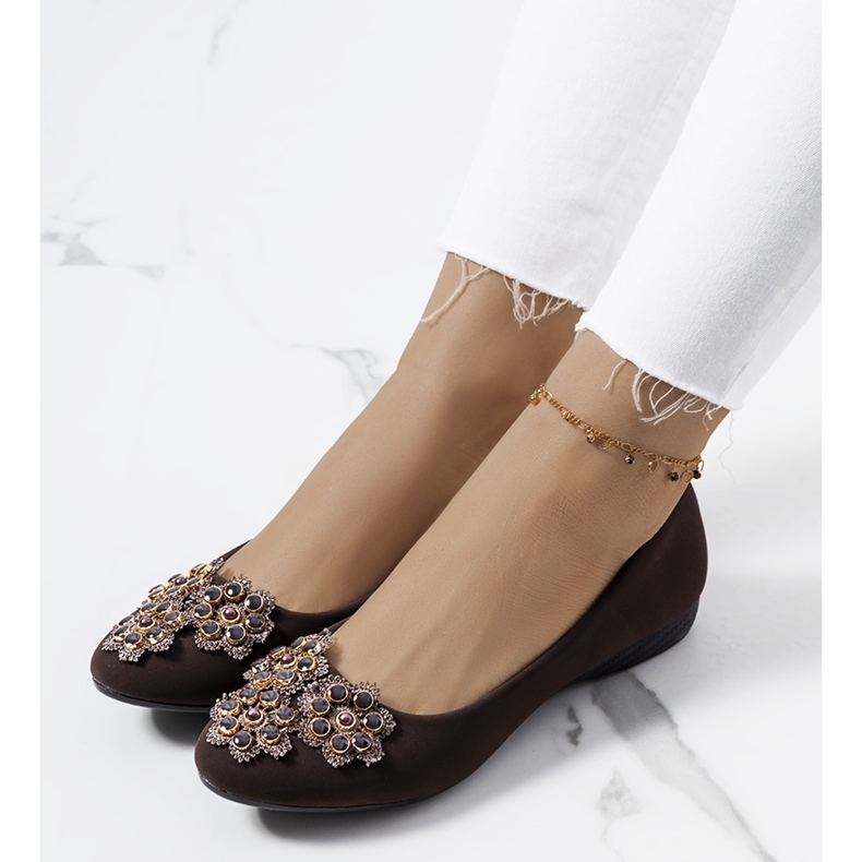 Braune Ballerinas für Damen Rolla 1