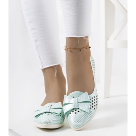 Binney grün glänzende Ballerinas 1