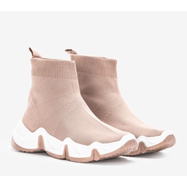 Terica braune High-Top-Sneakers beige 1