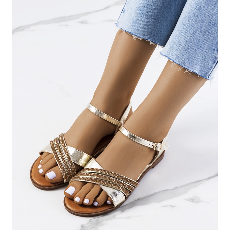 Gold Parade Strass Sandalen golden 1