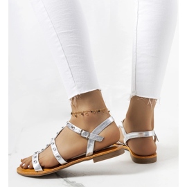 Silbermetallische Somerset-Sandalen 1