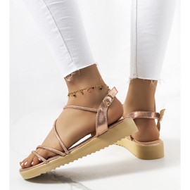 Kul. Rosa Damensandalen golden 1