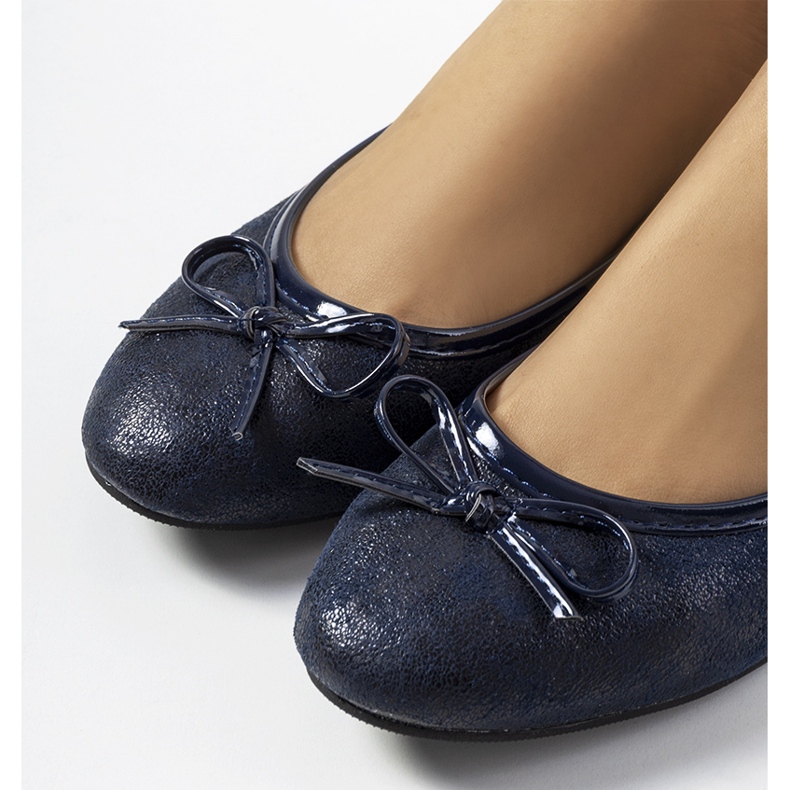 Marineblaue Vilen Ballerinas für Damen 1