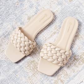 Beige Sandalen mit flachem Absatz von D'Adda 1