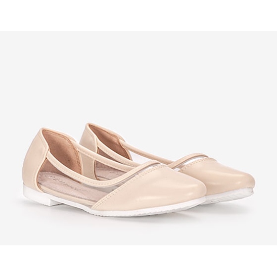 BM Halbtransparente beige Ballerinas für Kinder von Juva 1