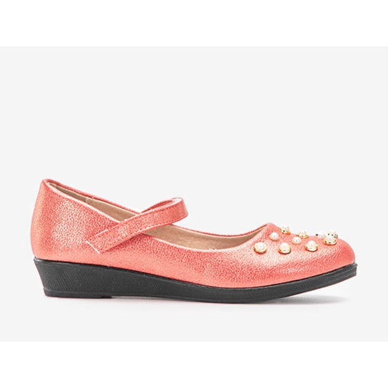 Rote Ballerinas für Kinder mit Silva-Perlen 2