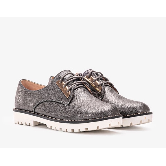 Schwarze glänzende Schuhe für Kinder Runa 1