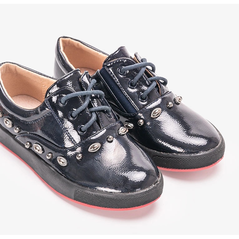 Fatna marineblau lackierte Ballerinas für Kinder 1