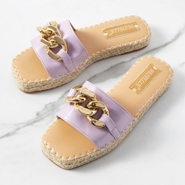 Kairo lila Pantoffeln mit Kette 1