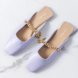 Lila elegante Hausschuhe von Baras 1