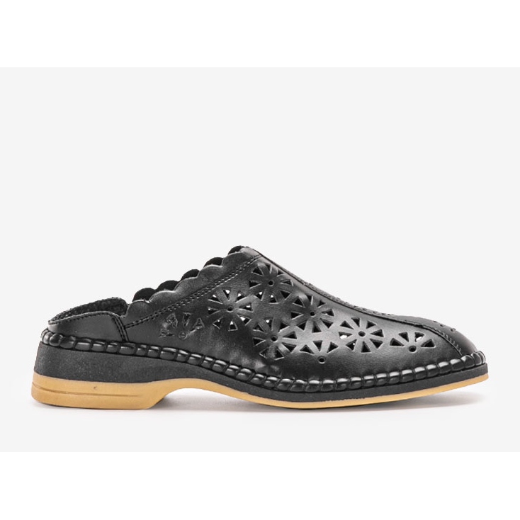 Schwarze durchbrochene Hausschuhe von Fernandes 1