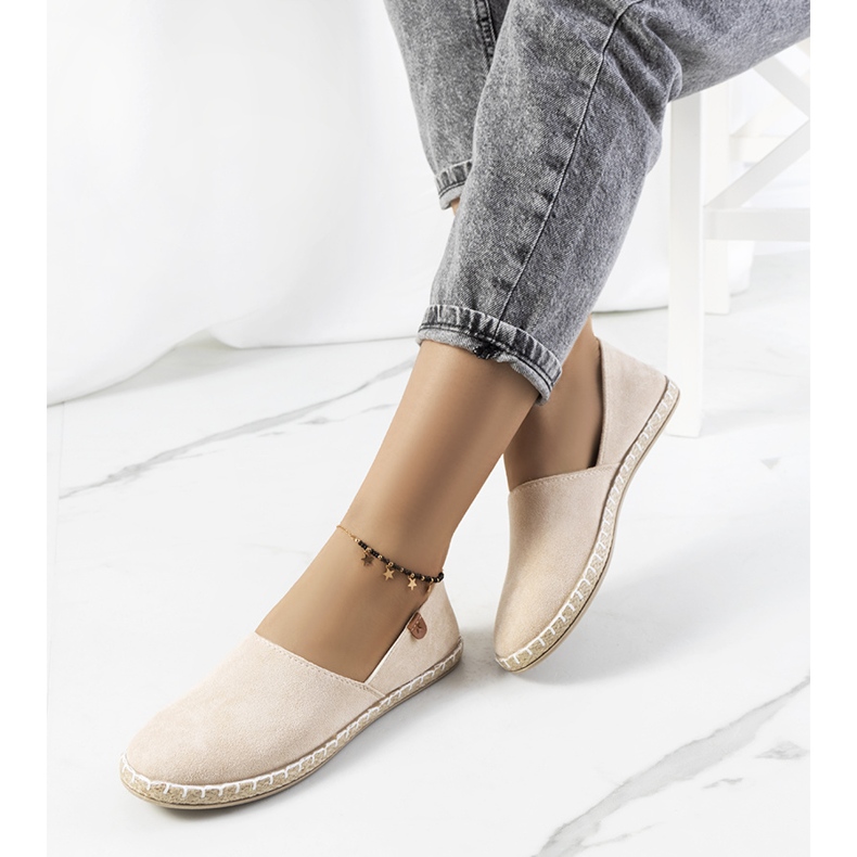 Beige Jacquet Damen-Espadrilles 1