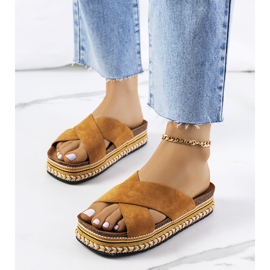 Braune Pantoffeln auf der Muncho-Plattform 1