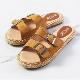 Braune Finnan-Hausschuhe für Damen 1