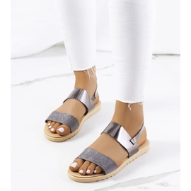 Silberne Damensandalen von Laval 1