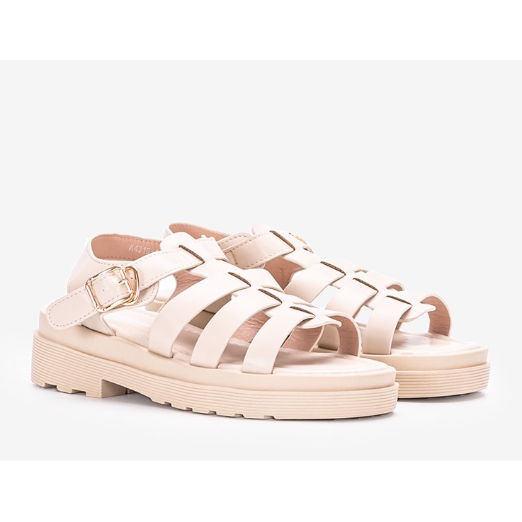 Beige Damensandalen von Bradama 1