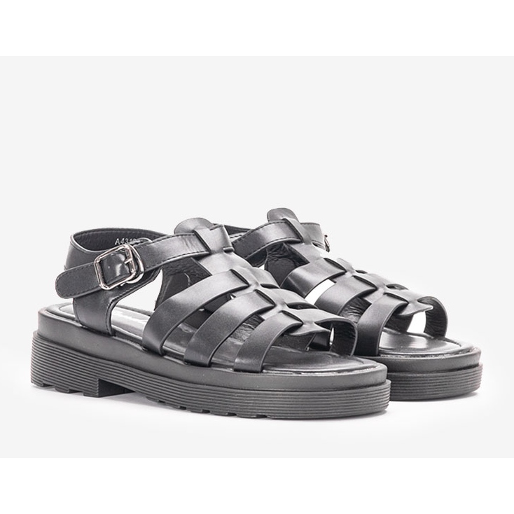 Bradams schwarze Damensandalen 1