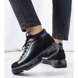 Schwarze Sneaker mit hohem Absatz von Ambly 2