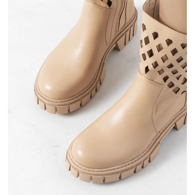 Beige Dinah-Stiefel 1