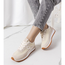 Beige Turnschuhe für Frauen Lesina 1