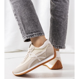 Beige Turnschuhe für Frauen Lesina 2
