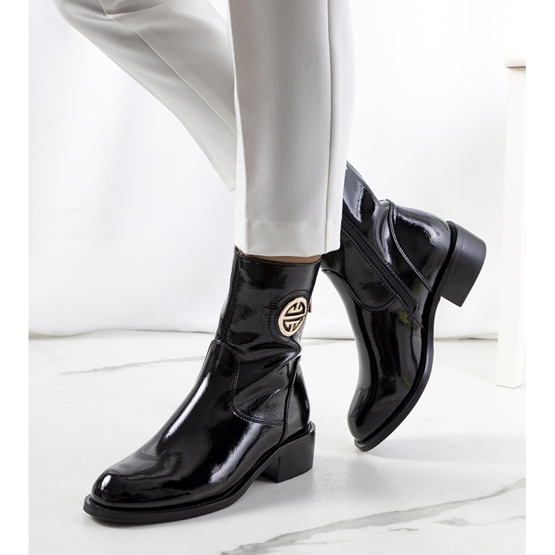 PA1 Schwarze Lackstiefel von Rodovia 1