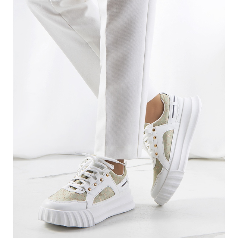 PA1 Helenos grüne Turnschuhe weiß 1