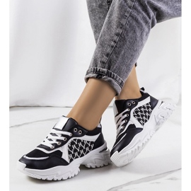 Schwarz-weiße Damen-Turnschuhe von Florival 1