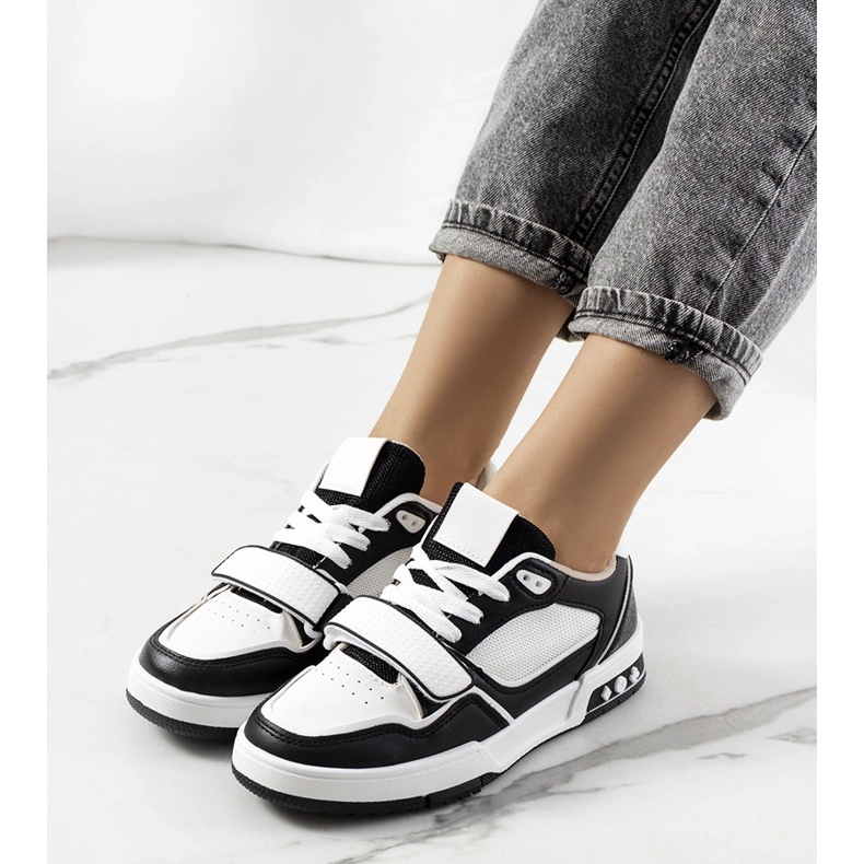 Schwarze Kadie-Turnschuhe für Damen weiß 1