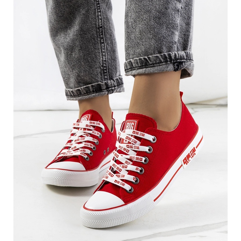Rote klassische Turnschuhe Big Star KK274104 1