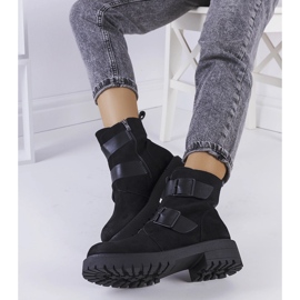 Schwarze Stiefel aus Öko-Wildleder von Leurbost 1