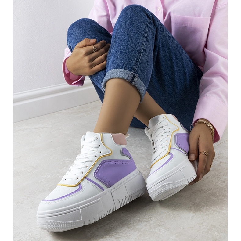 Weiße und violette Sneakers von Zetta 1
