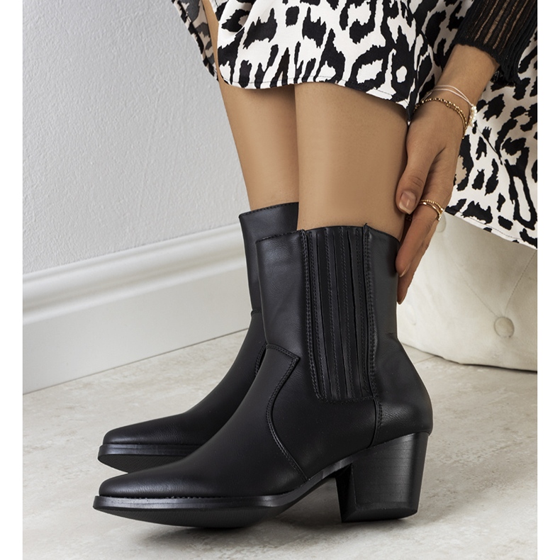 Schwarze Bento-Cowboystiefel 1