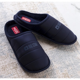 Big Star Marineblaue isolierte Herrenhausschuhe KK174360 1