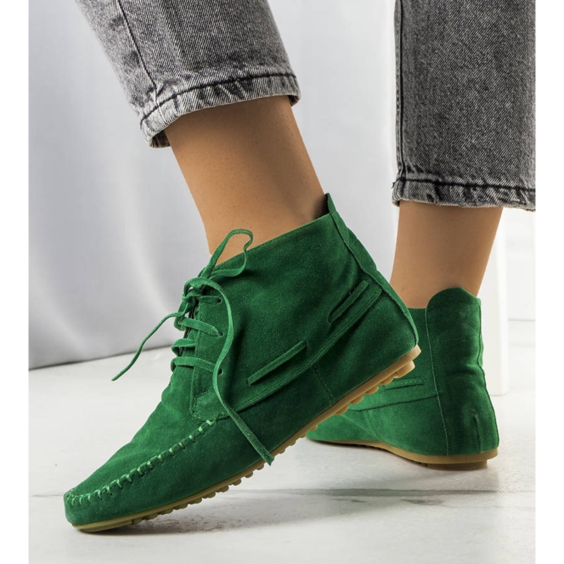 BM Grüne Lalo Öko-Wildlederstiefel 1