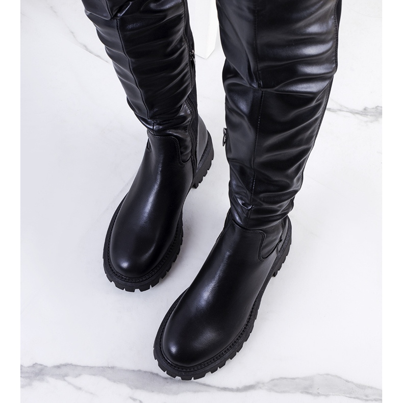 PA1 Schwarze Stiefel auf der Khadim-Plattform 1