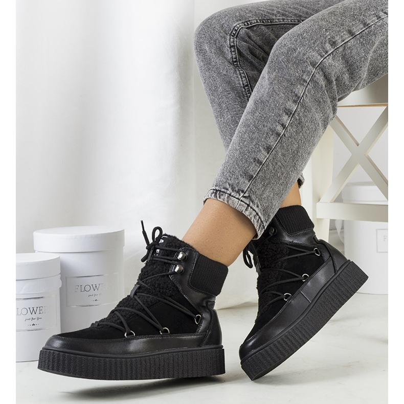 PA1 Schwarze Damen-Schneestiefel von Laursen 1