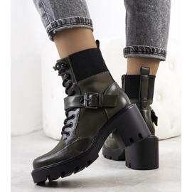 PA1 Grüne Messina-Schuhe mit hohen Absätzen 1