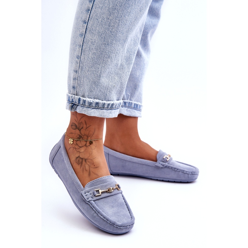 Klassische Wildleder-Loafer für Damen in Blau von Corinell 4