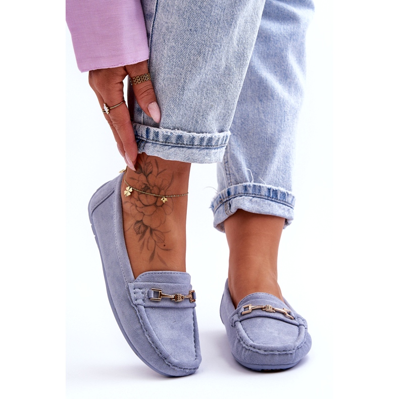 Klassische Wildleder-Loafer für Damen in Blau von Corinell 3