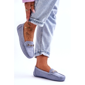 Klassische Wildleder-Loafer für Damen in Blau von Corinell 1