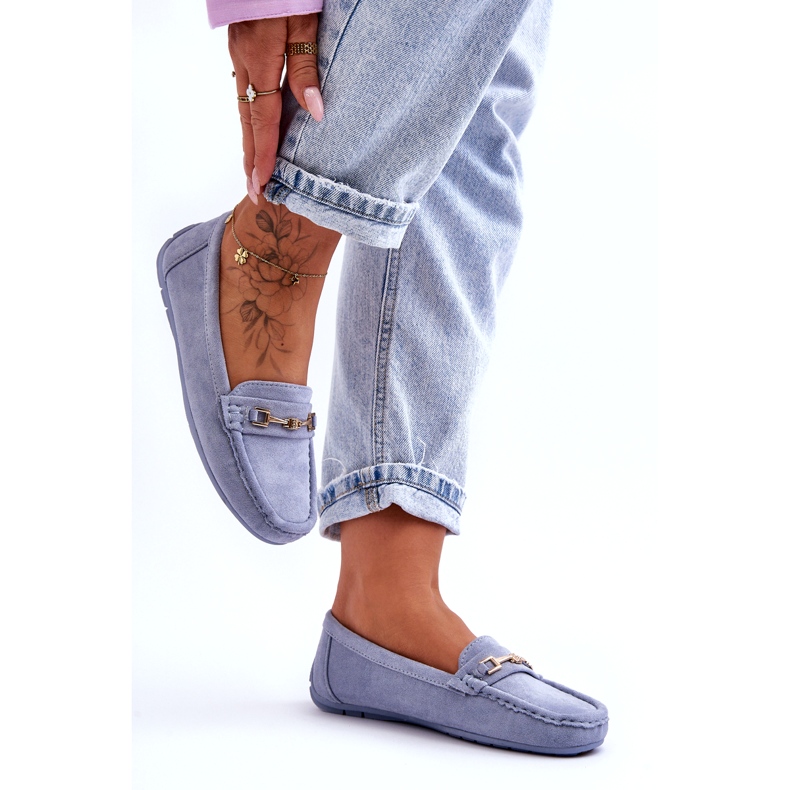 Klassische Wildleder-Loafer für Damen in Blau von Corinell 1