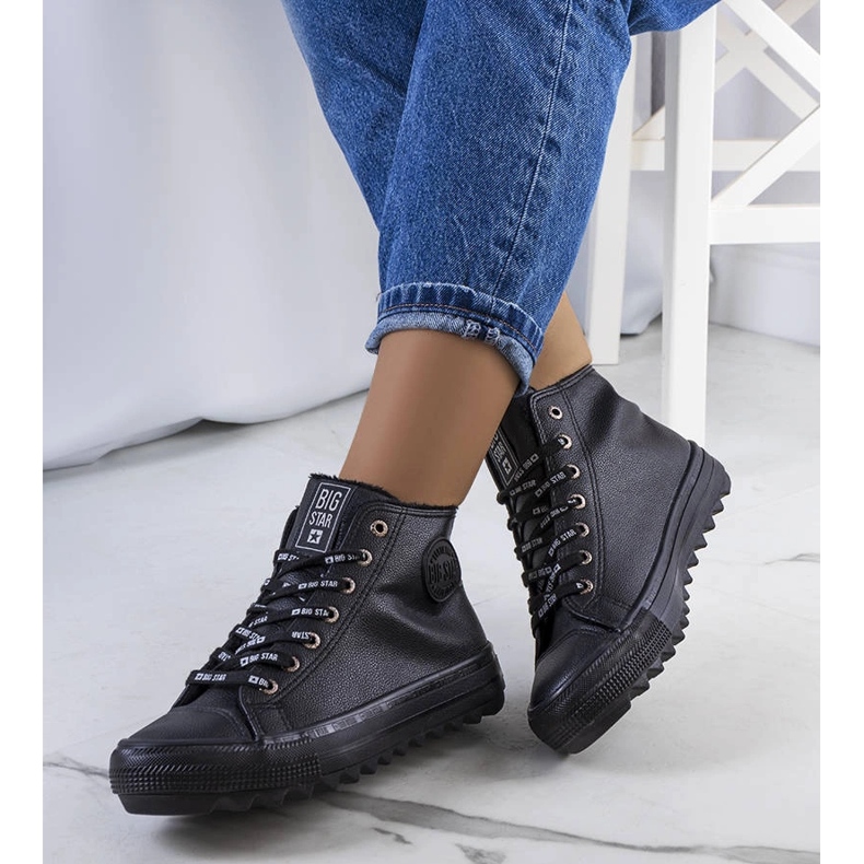 Schwarze isolierte Turnschuhe Big Star EE274110 1