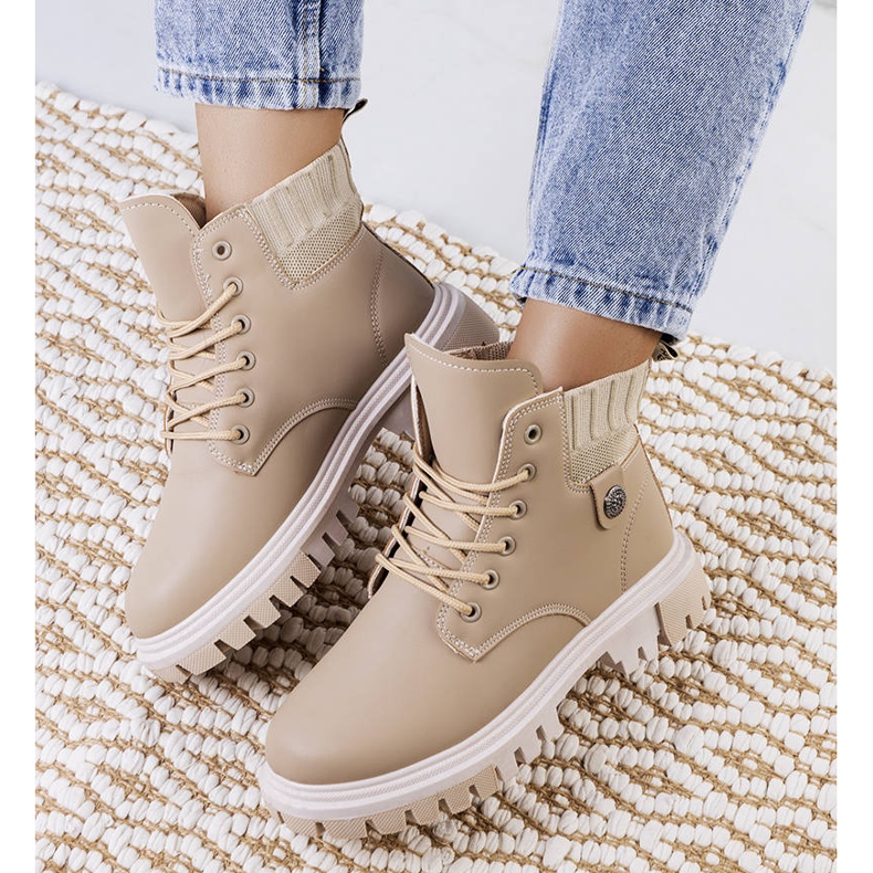 PA1 Beige Damenstiefel von Odell 2