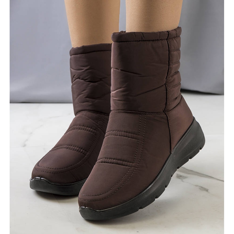 PA1 Alani braun gesteppte Schneestiefel 1