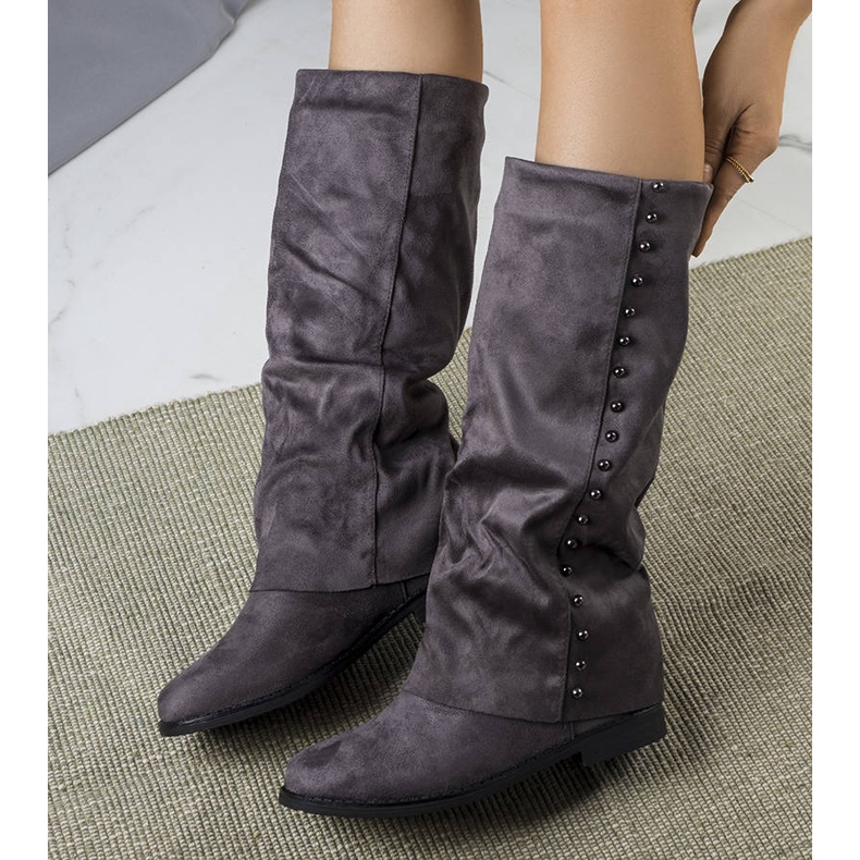 Graue Keilstiefel von Balbin 1