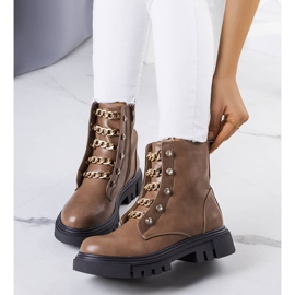 Perno braun gefütterte Stiefel 1