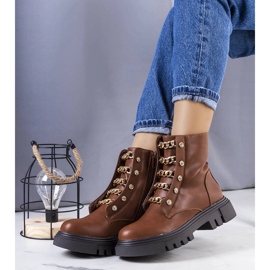 Kamelfarbene isolierte Stiefel von Perno braun 1